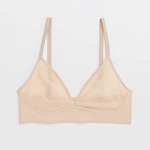 NWT Aerie SMOOTHEZ Mesh Bralette Sands - Picture 1 of 8